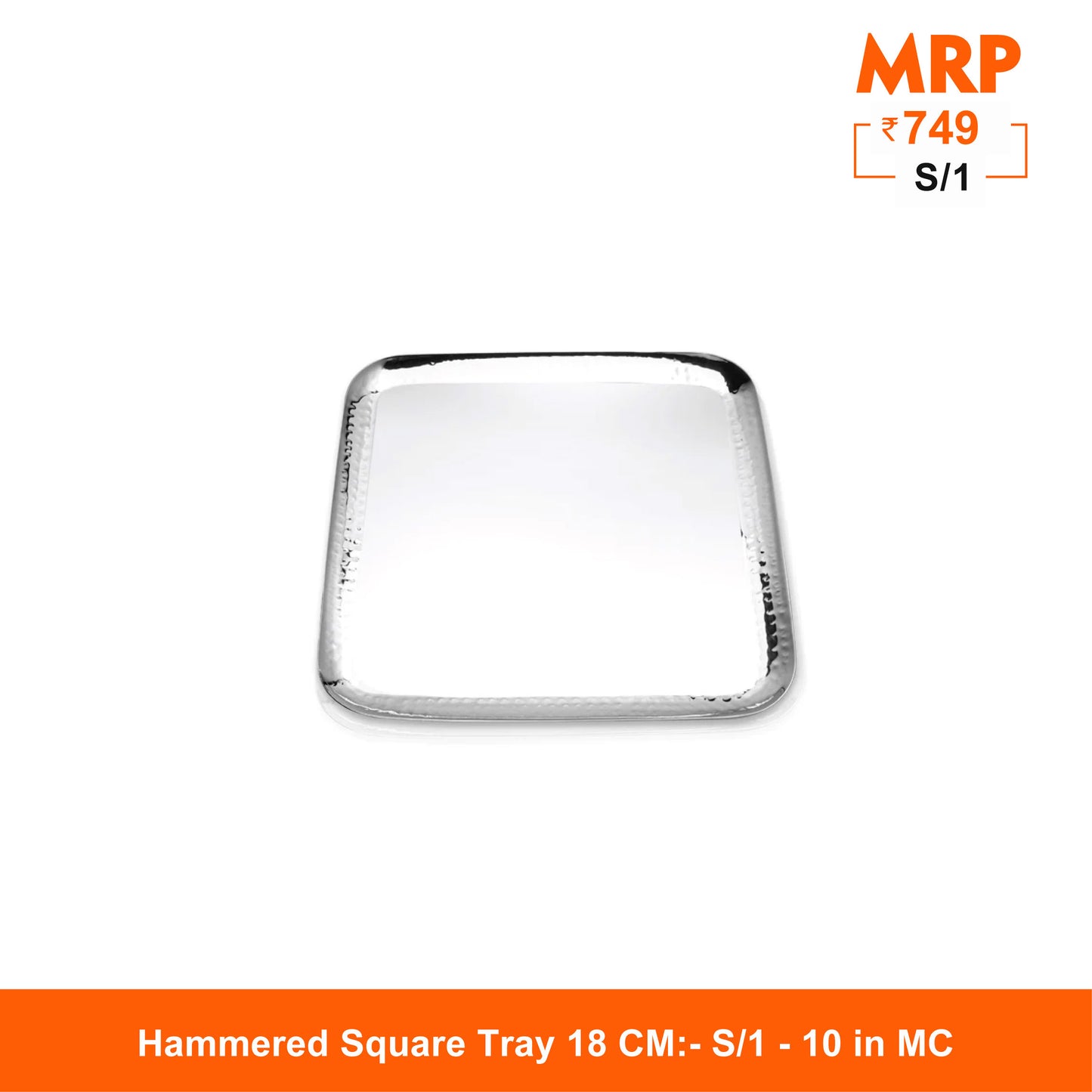 Hammered Square Tray - Robusto