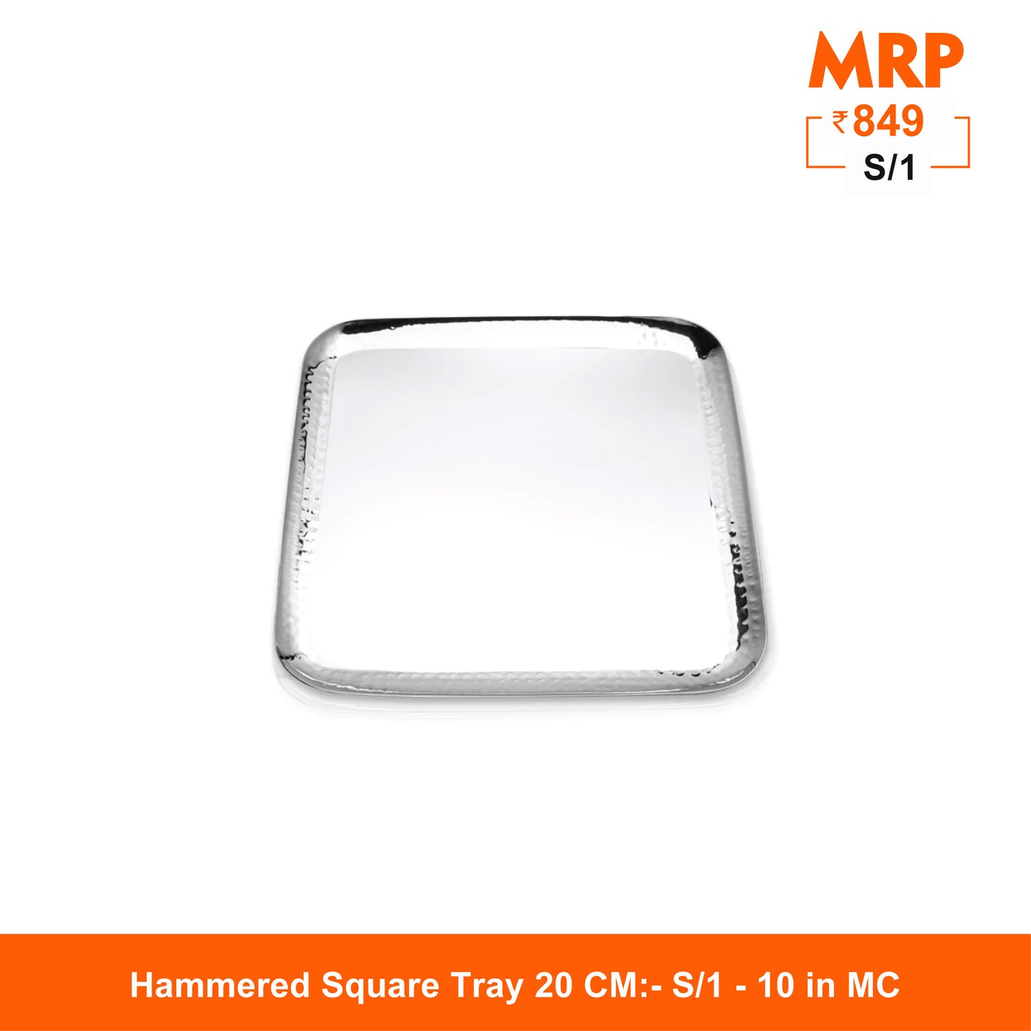 Hammered Square Tray - Robusto