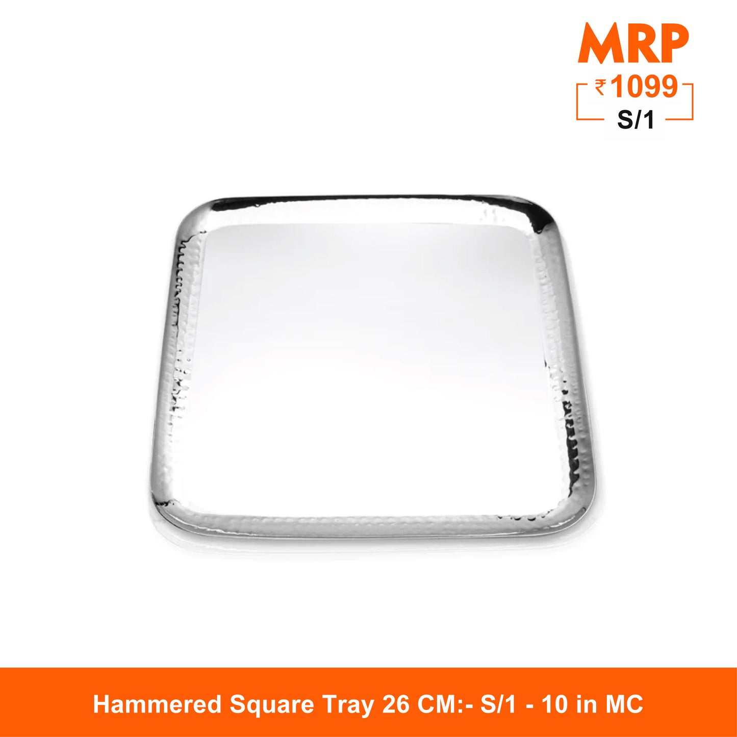 Hammered Square Tray - Robusto