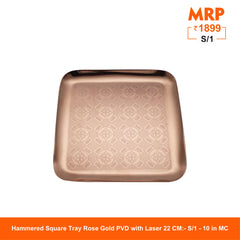 PVD Rose Gold with Laser Square Tray - Robusto