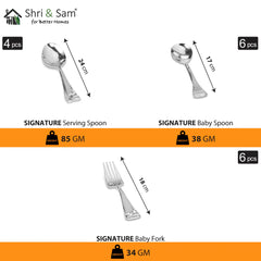 Stainless Steel 58 PCS Dinner Set (6 People) Signature Lite