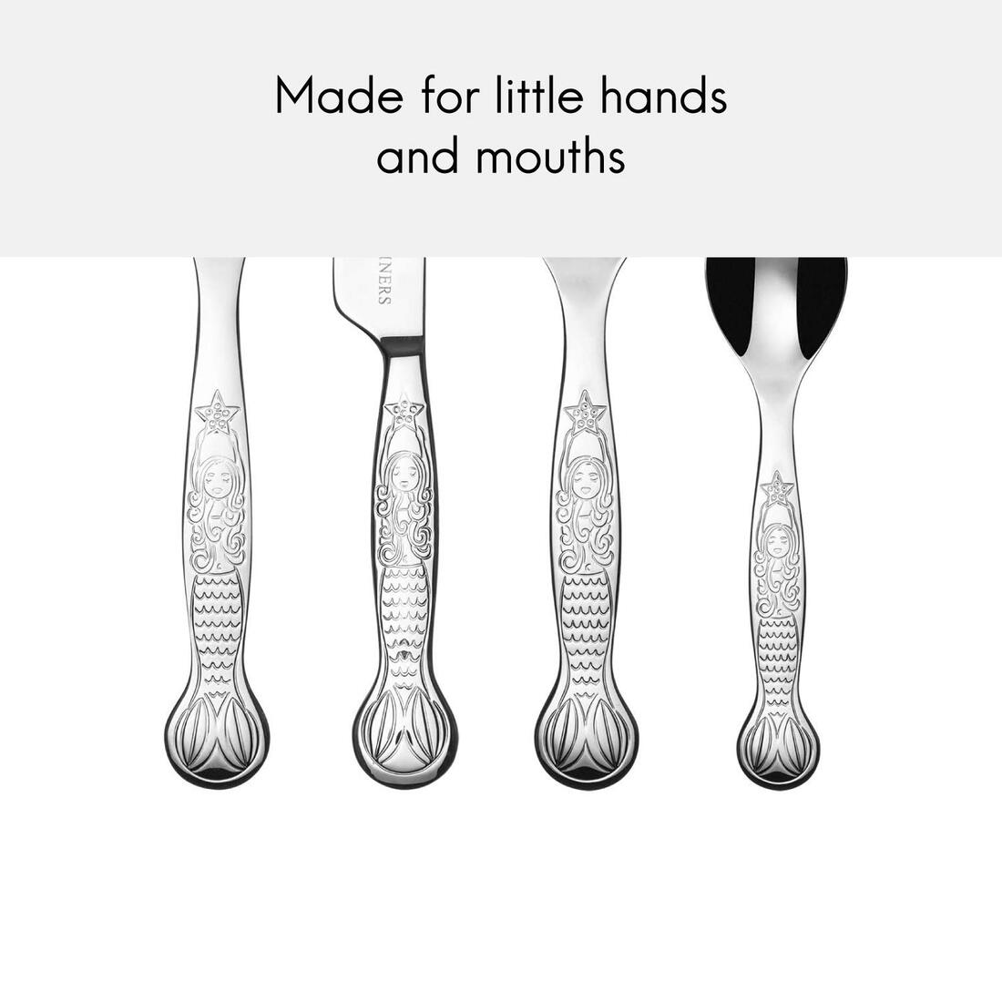 4 PCS Kids Cutlery Set Mermaid