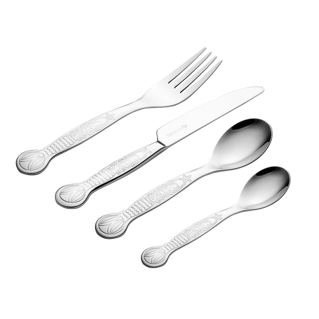 4 PCS Kids Cutlery Set Mermaid