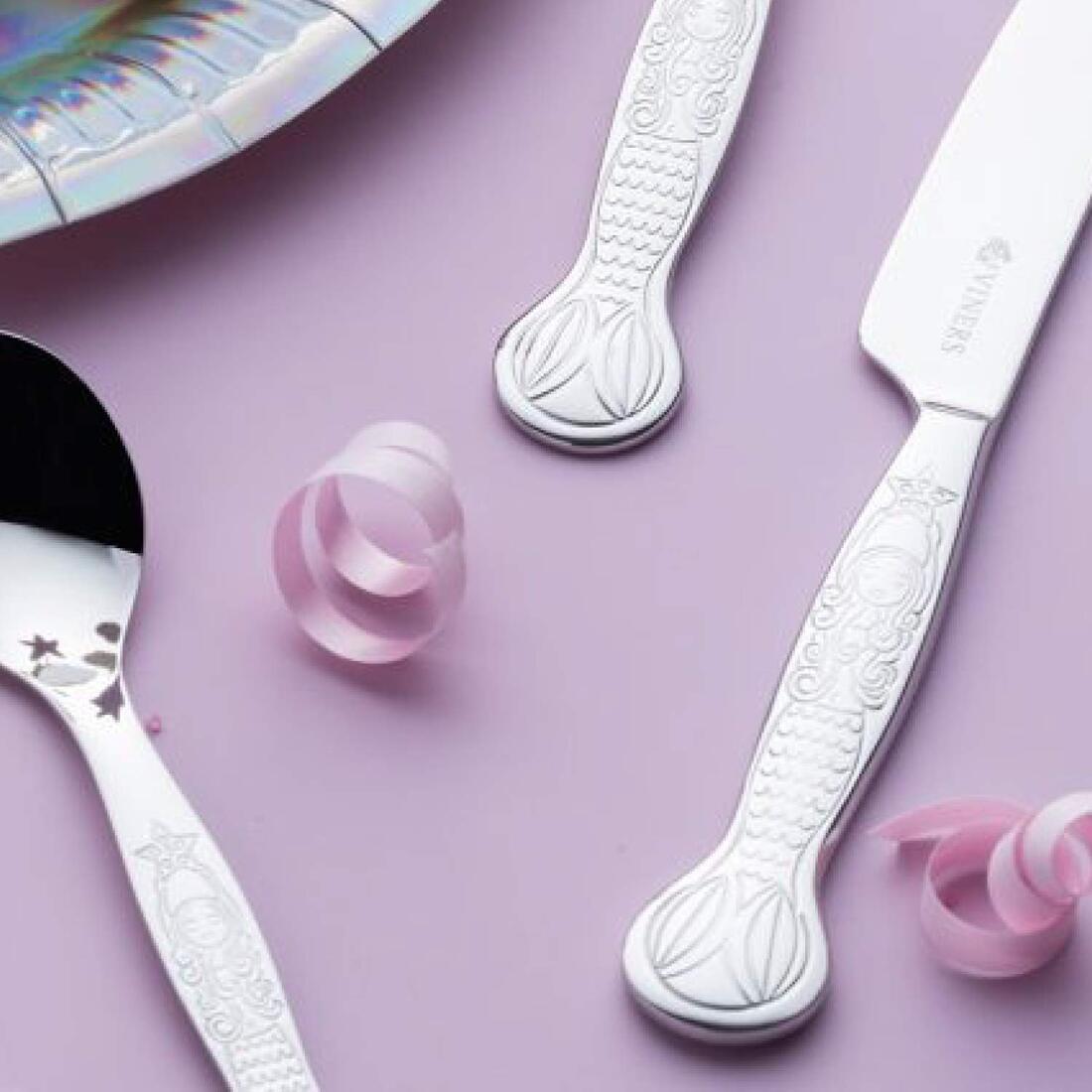 4 PCS Kids Cutlery Set Mermaid