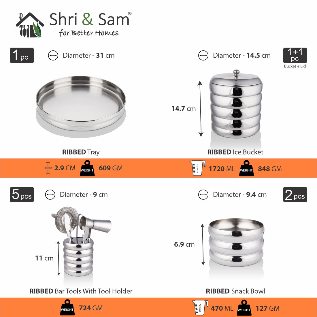 Bar Set - Ribbed