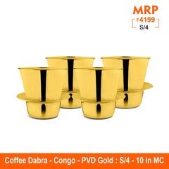 Coffee Dabra with Gold PVD Coating - Congo