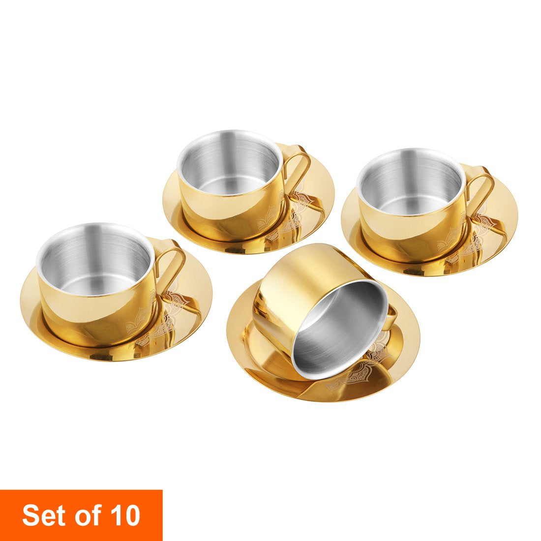 Laser Cup and Saucer with Gold PVD Coating - First Impression