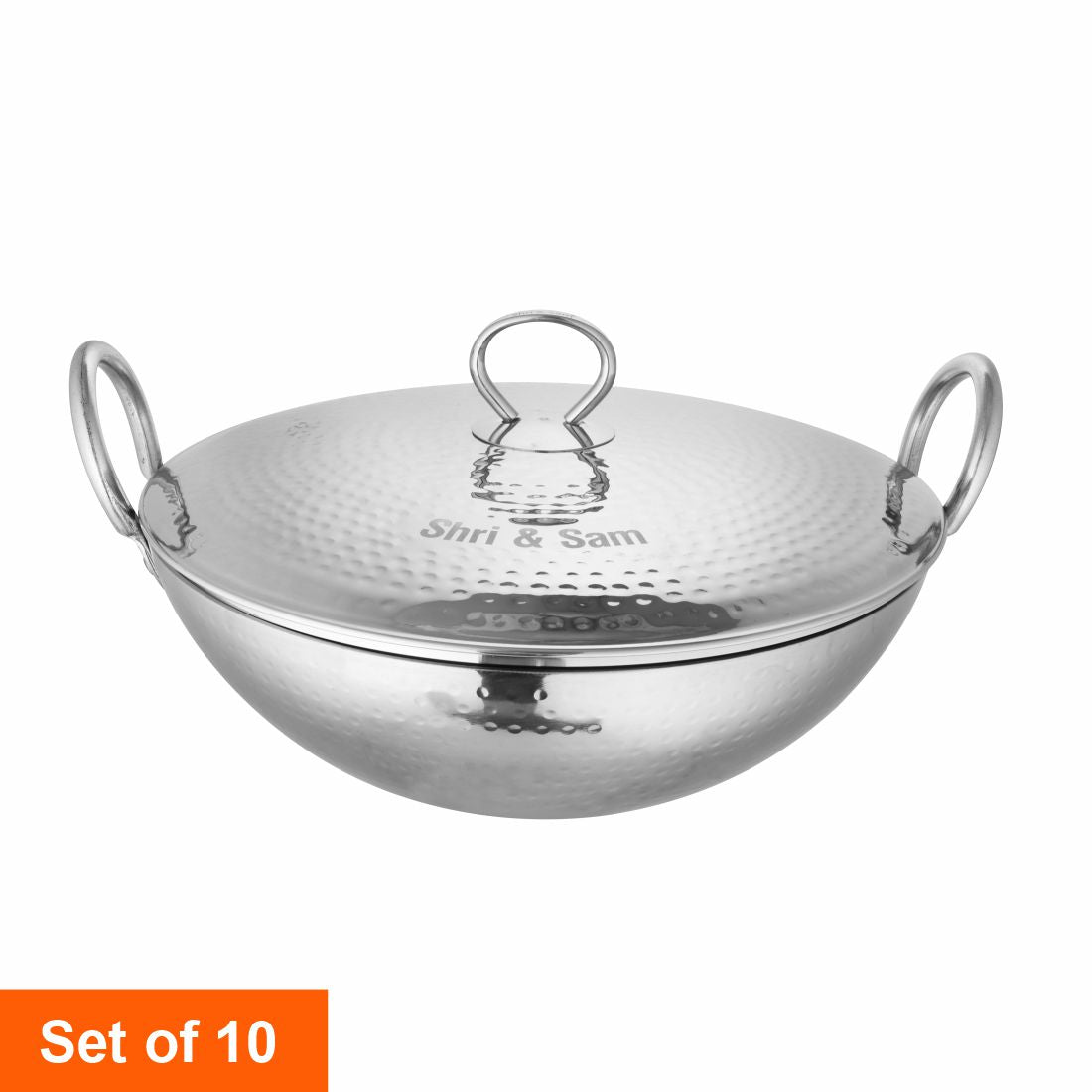 430 Hammered Kadhai with SS Lid