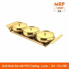 Gold Bowl Set with PVD Coating - Lunia