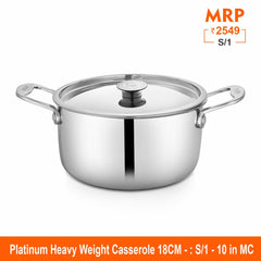 Heavy Weight Casserole - Platinum