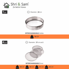 Interchangeable Sieve Set with Holder