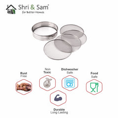 Interchangeable Sieve Set with Holder