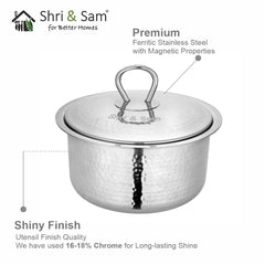430 Hammered Patila with Lid