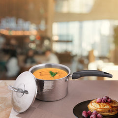 430 Hammered Sauce Pan with Lid