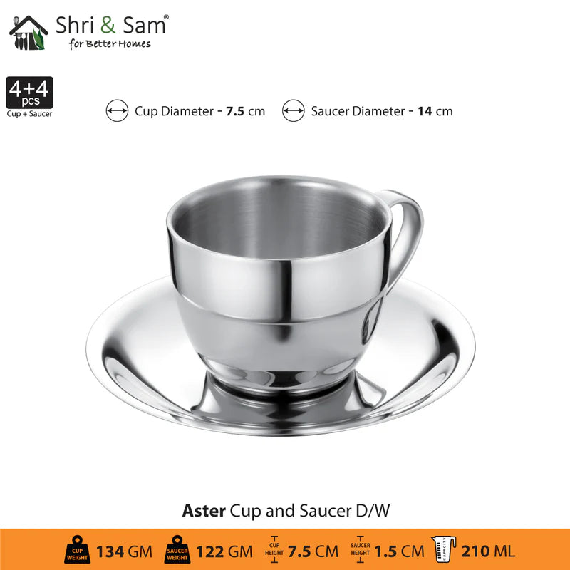 Aster Cup & Saucer
