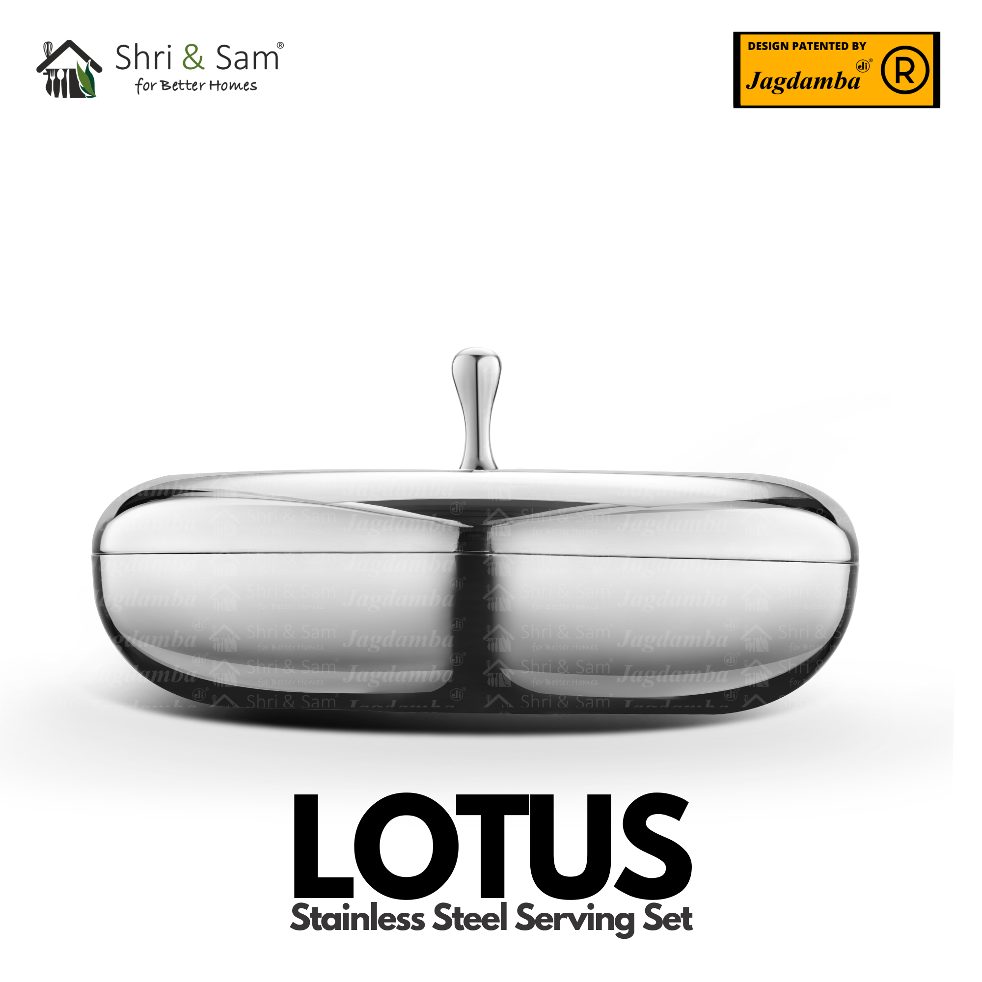 Stainless Steel Lotus Serving Set