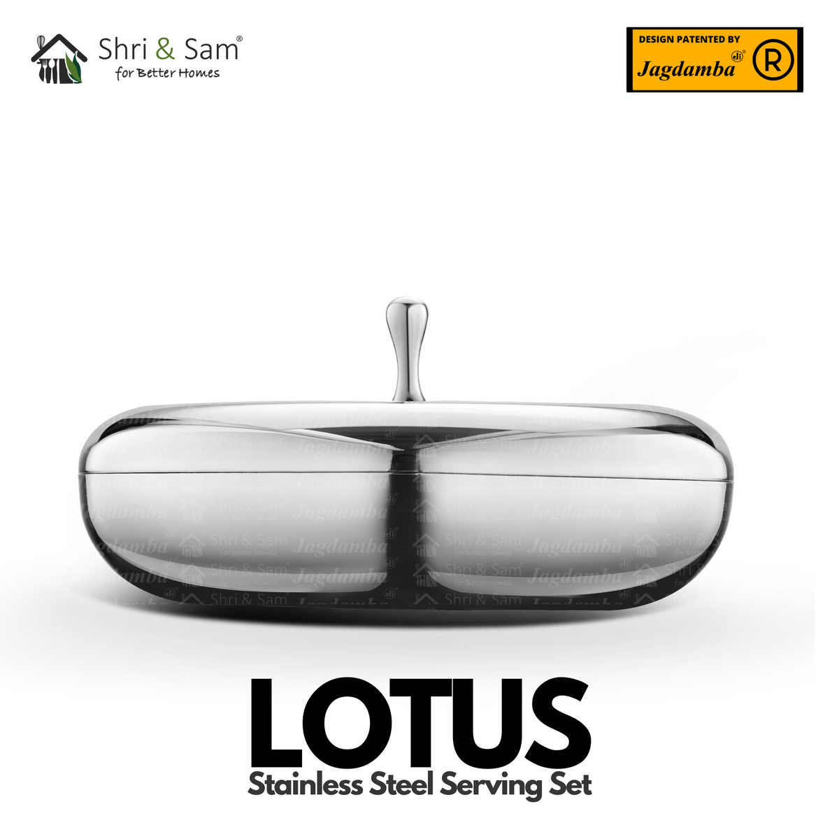 Stainless Steel Lotus Serving Set