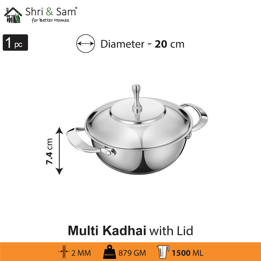 Multi Kadhai with Lid