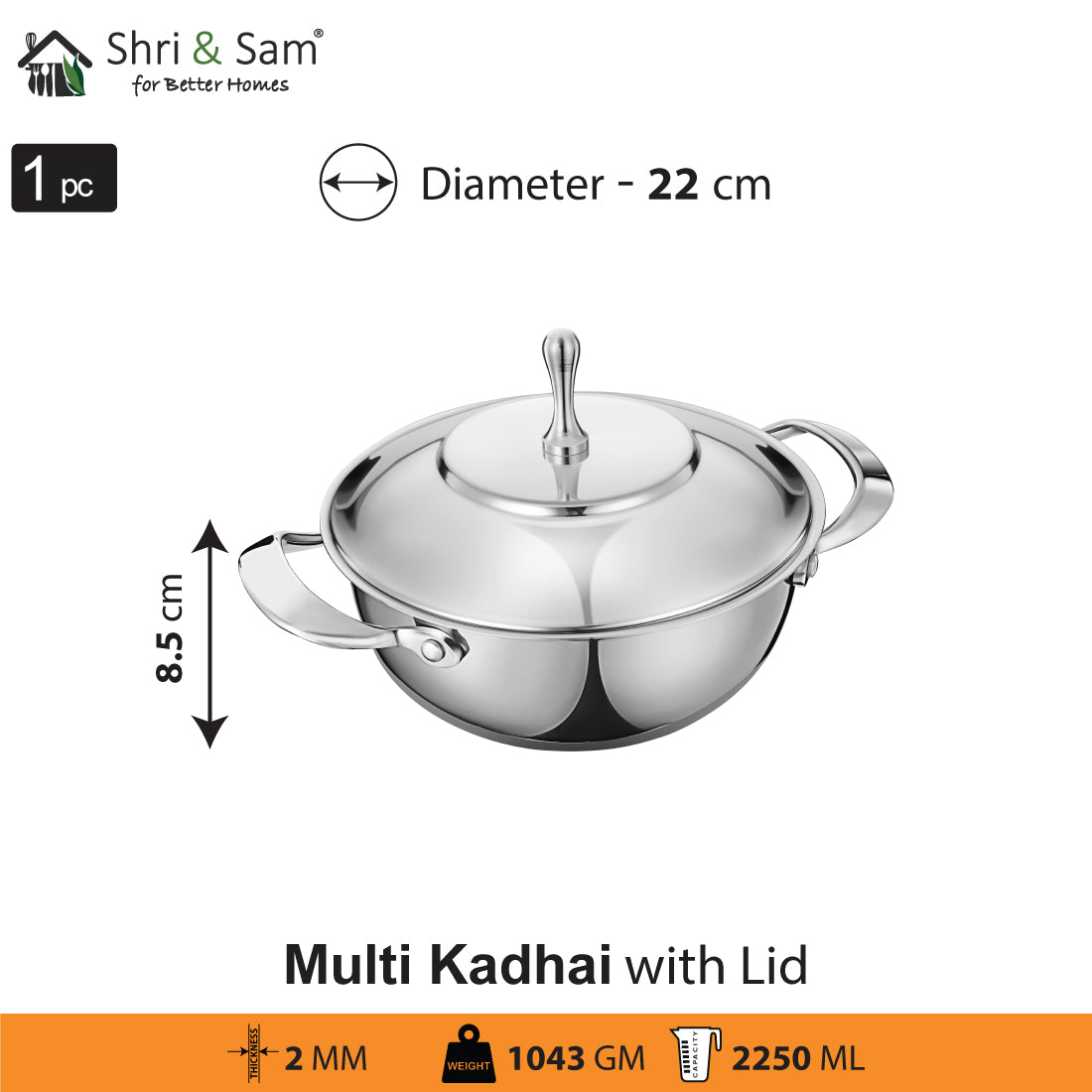Multi Kadhai with Lid