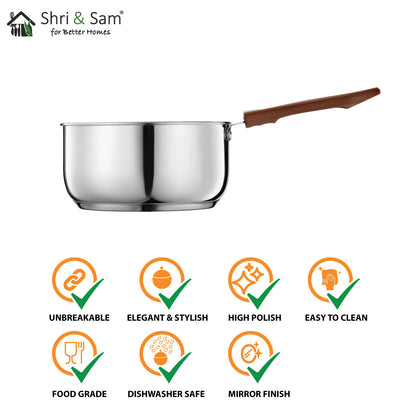 Stainless Steel Sauce Pan wih Sandwich Bottom