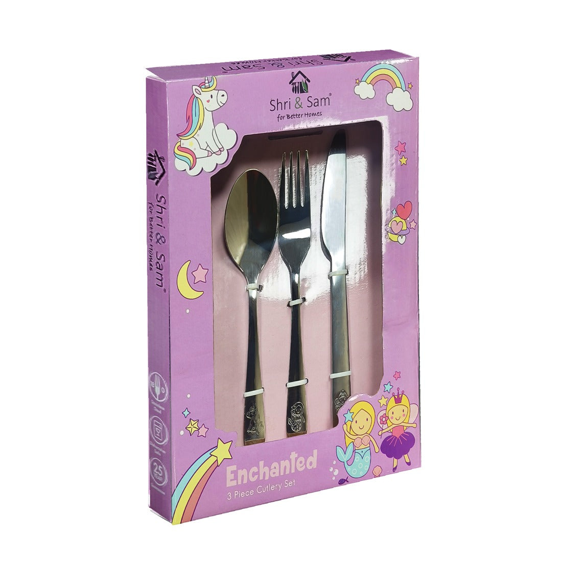 3 PCS Kids Cutlery Set Enchanted