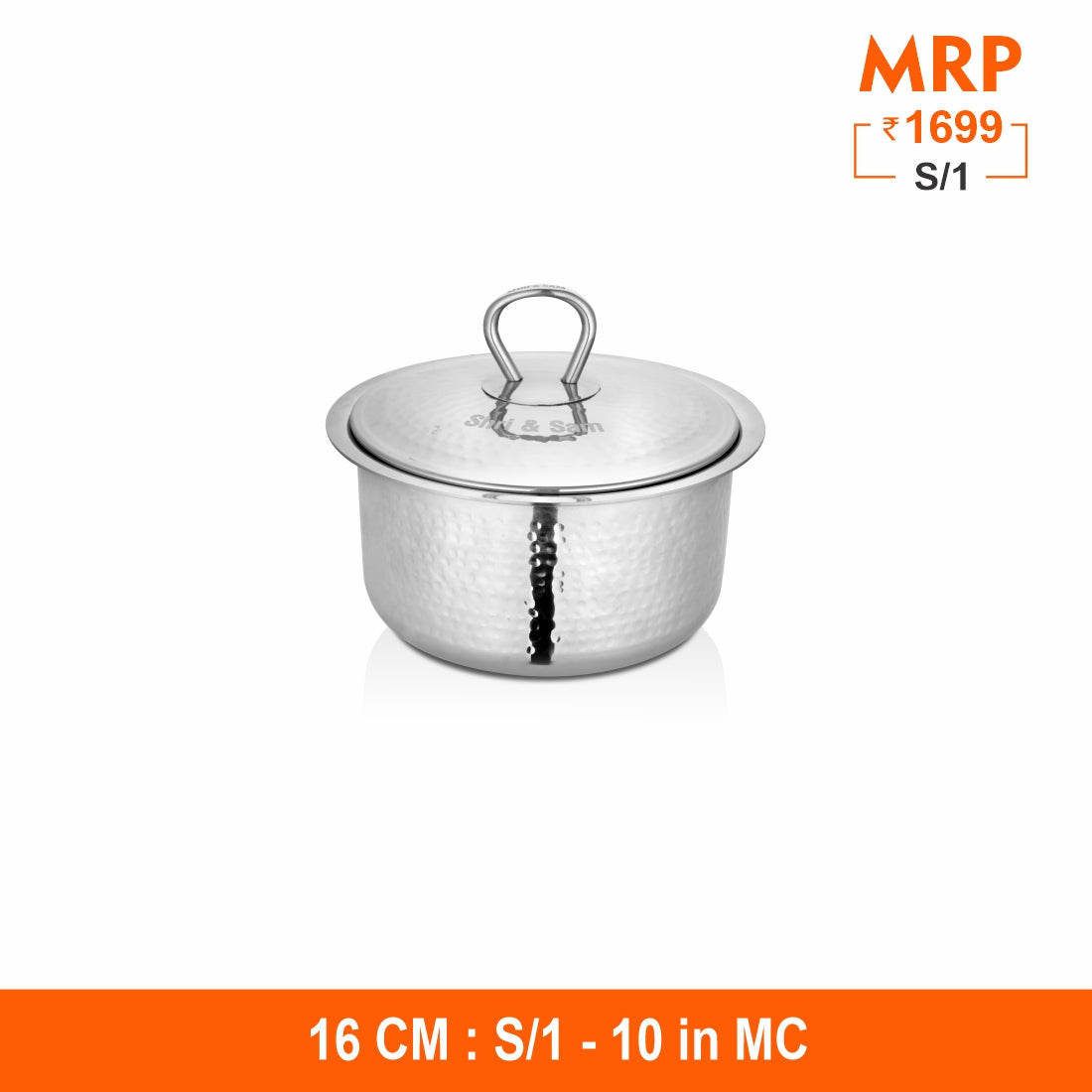 430 Hammered Patila with Lid