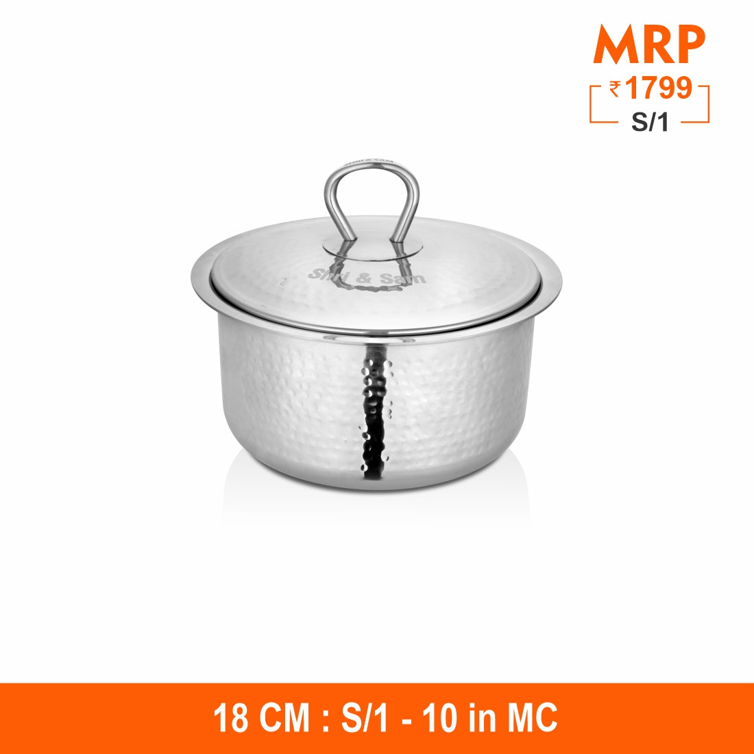 430 Hammered Patila with Lid