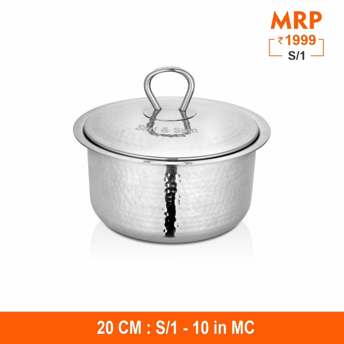 430 Hammered Patila with Lid