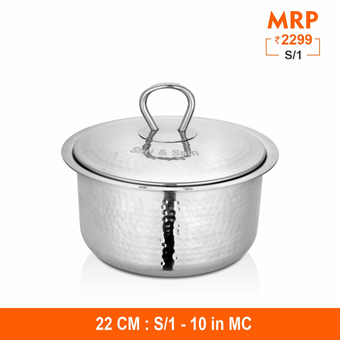 430 Hammered Patila with Lid
