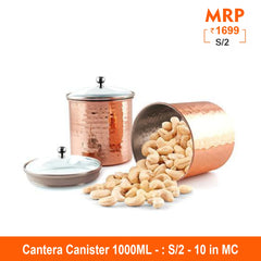 Storage Canister with air tight glass lid : Cantera