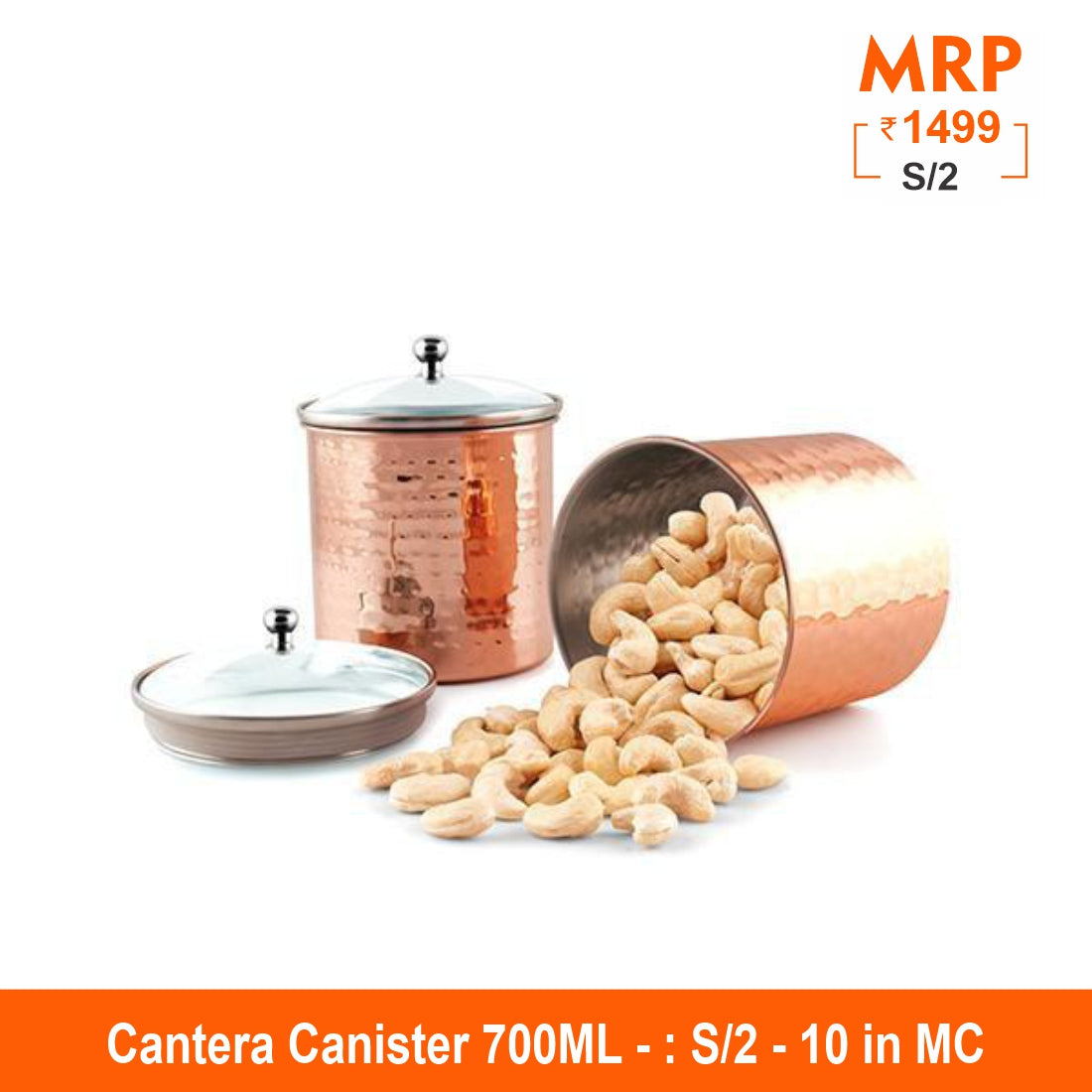 Storage Canister with air tight glass lid : Cantera