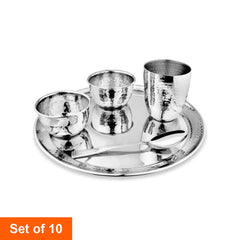 Hammered Thali Set - Diamond