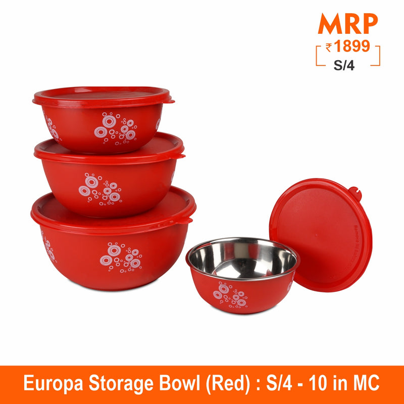 4 PCS Europa Storage Bowl - Microwave friendly
