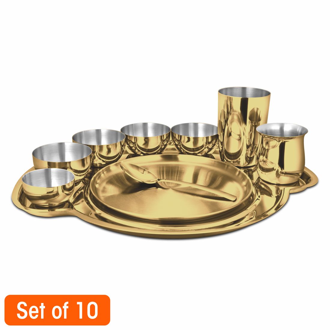 Small Thali Set - Nifty PVD GOLD
