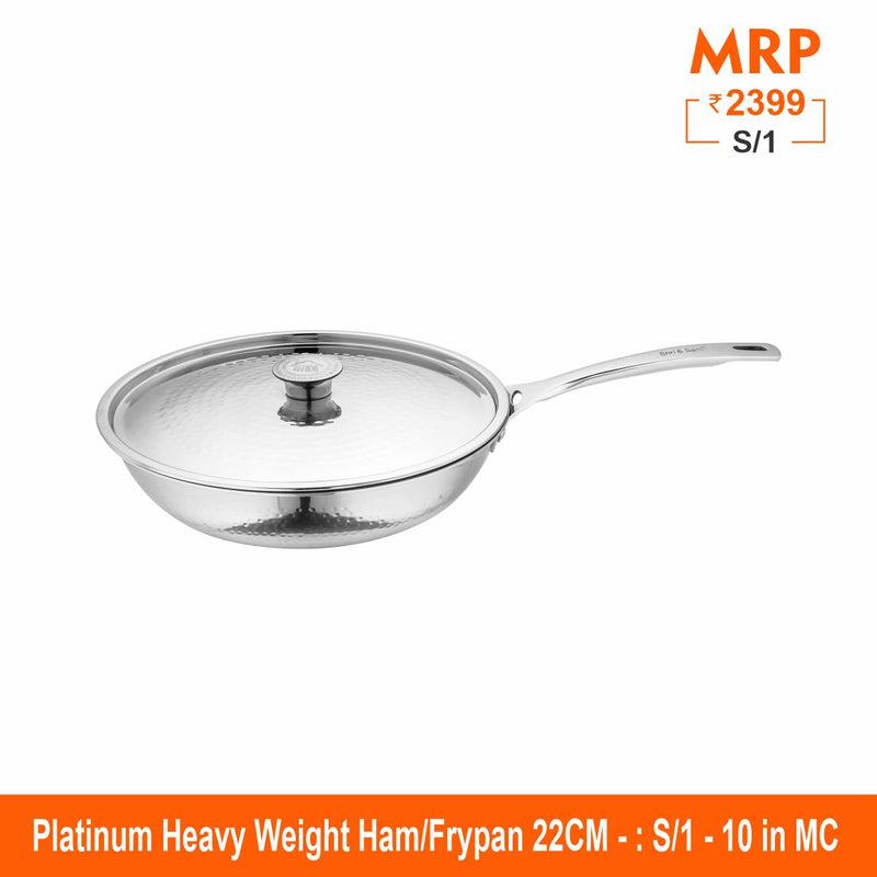 Heavy Weight Hammered Frypan - Platinum