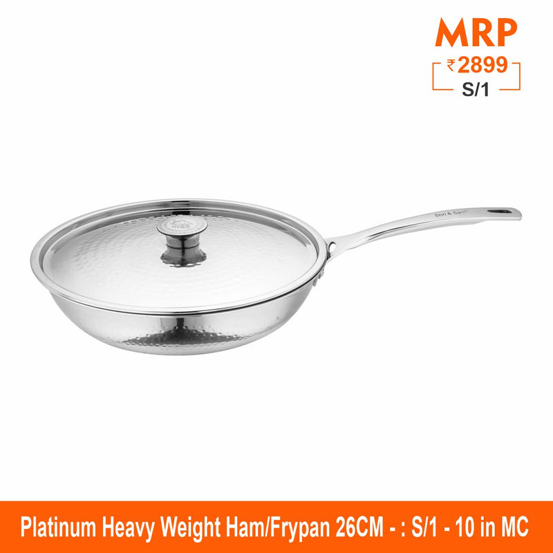 Heavy Weight Hammered Frypan - Platinum
