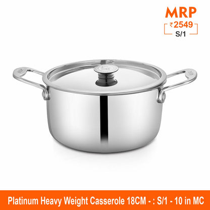 Heavy Weight Casserole - Platinum