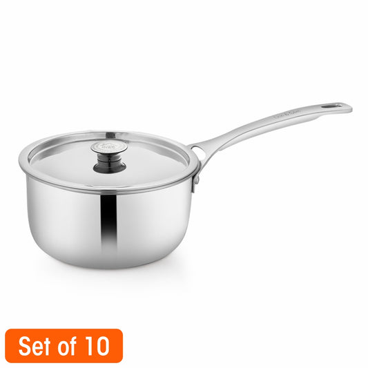 Heavy Weight Sauce Pan - Platinum