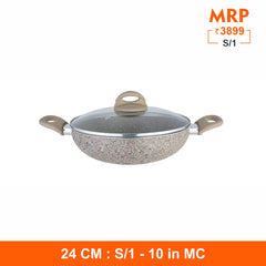 Rockline - Kadhai with Glass Lid