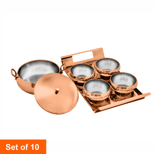 Rose Gold Serving Set with PVD Coating - Farm House