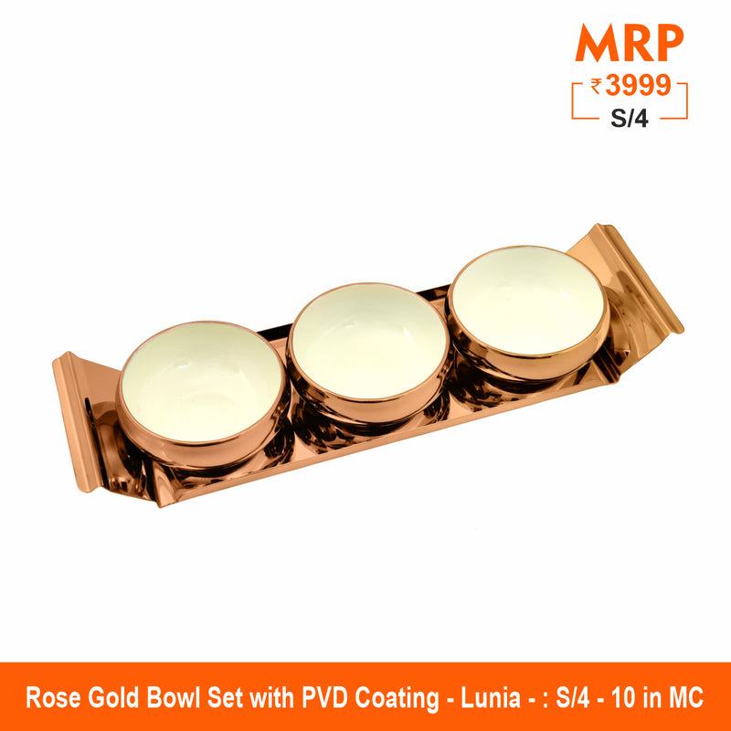 Rose Gold Bowl Set with PVD Coating - Lunia