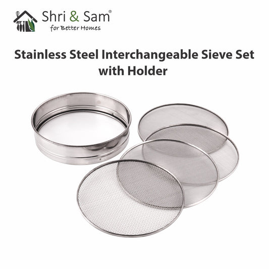 Interchangeable Sieve Set with Holder