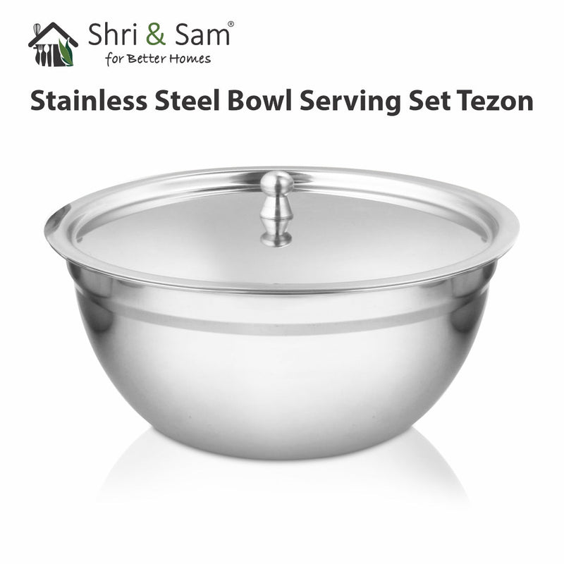 Stainless Steel Bowl Serving Set Tezon