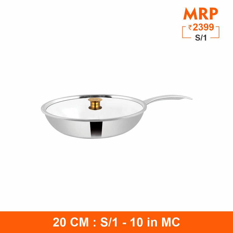 Triplica - Frypan with Stainless Steel Lid